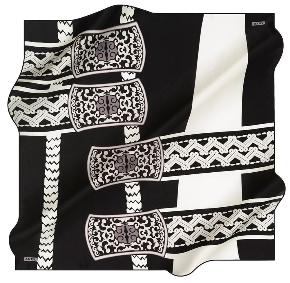 Aker Arnette Women's Silk Scarf No. 12 - Elegant Fashion Accessory for Women, Perfect for Office, Party & Travel Outfits