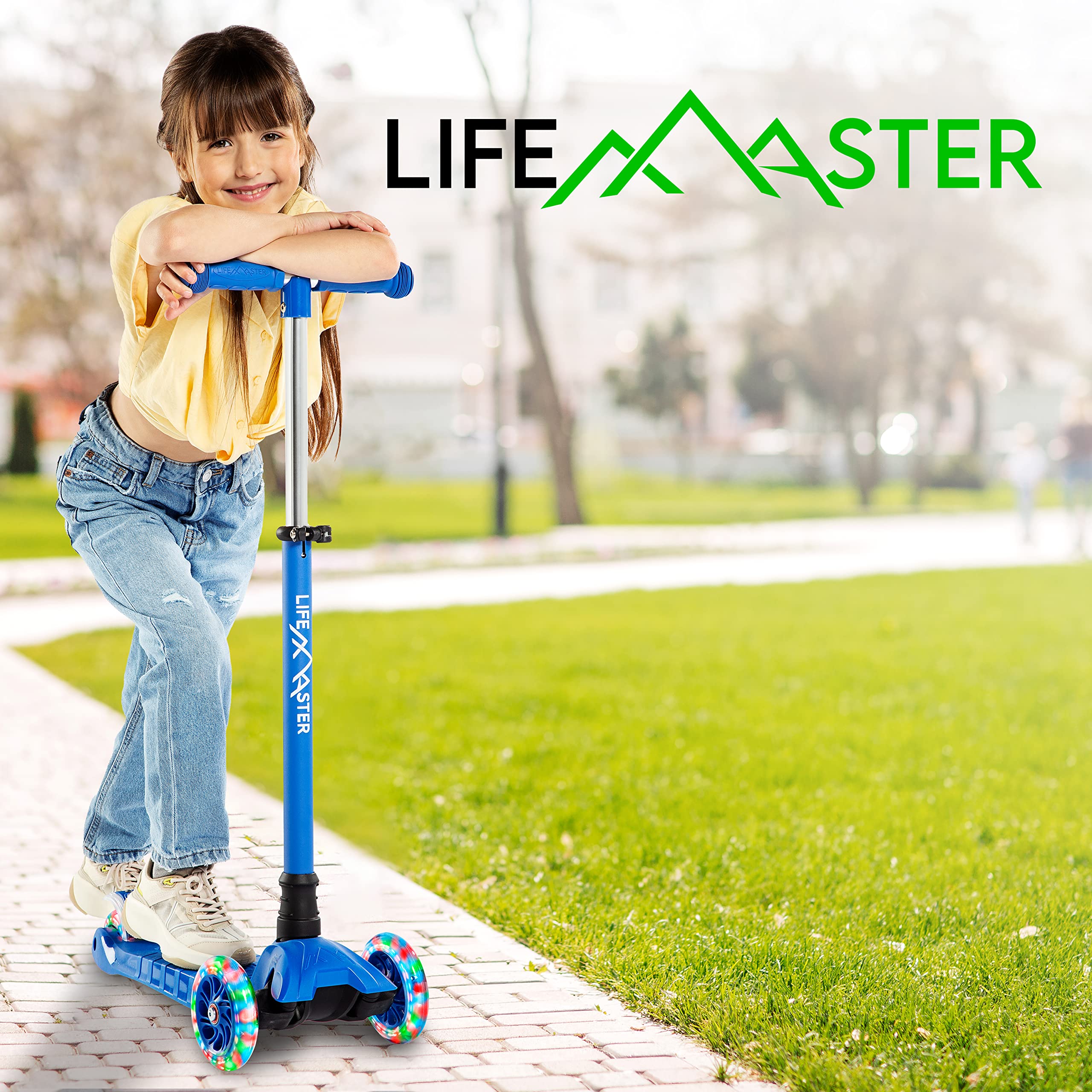 **Best Kids Scooter for Toddlers & Children - 3 Wheel Kick Scooter with LED Lights, Adjustable Handlebar - Safe for Indoor & Outdoor Use - Perfect for Playground, Park & Neighborhood Rides**