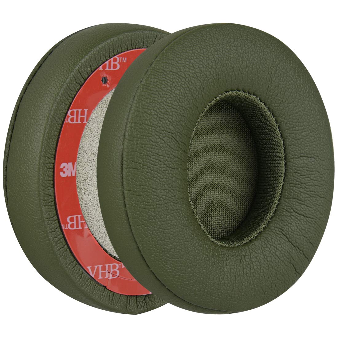 Geekria QuickFit Replacement Ear Pads for Beats Solo3 Wireless Headphones (A1796) - Soft Memory Foam Cushions, Noise Isolation Earpads, Durable Ear Cups Cover Repair Parts (Green) - Perfect for Gaming, Music & Travel Comfort