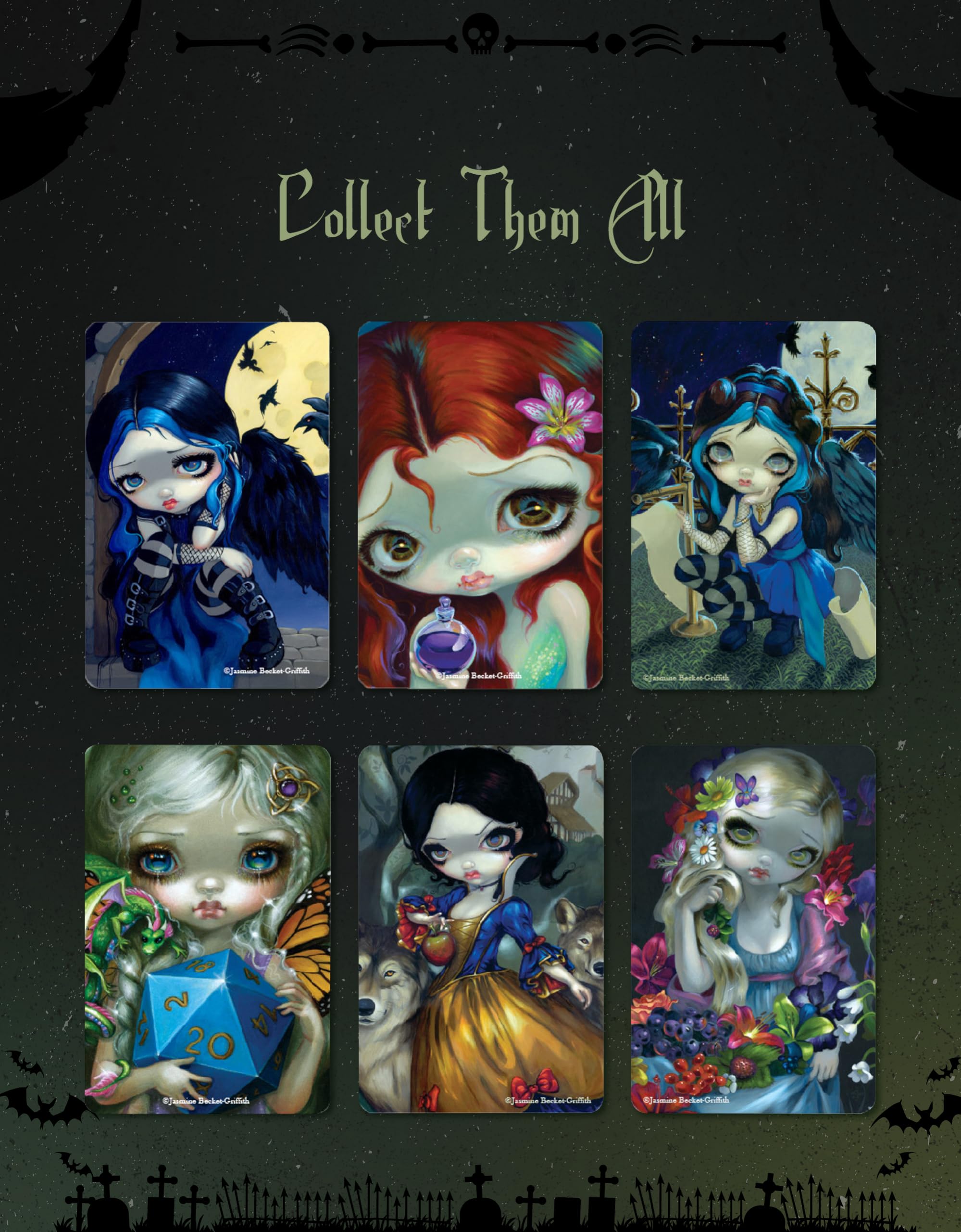 Arcane Vault - Jasmine Becket-Griffith Gothic Fairy Tale Faery Wood Magnet - Laser-Cut UV-Coated 2x3 Inch Decorative Fridge Magnet - Perfect for Home Office & Gift Giving - Gothic Art Collectible (1232-LM)