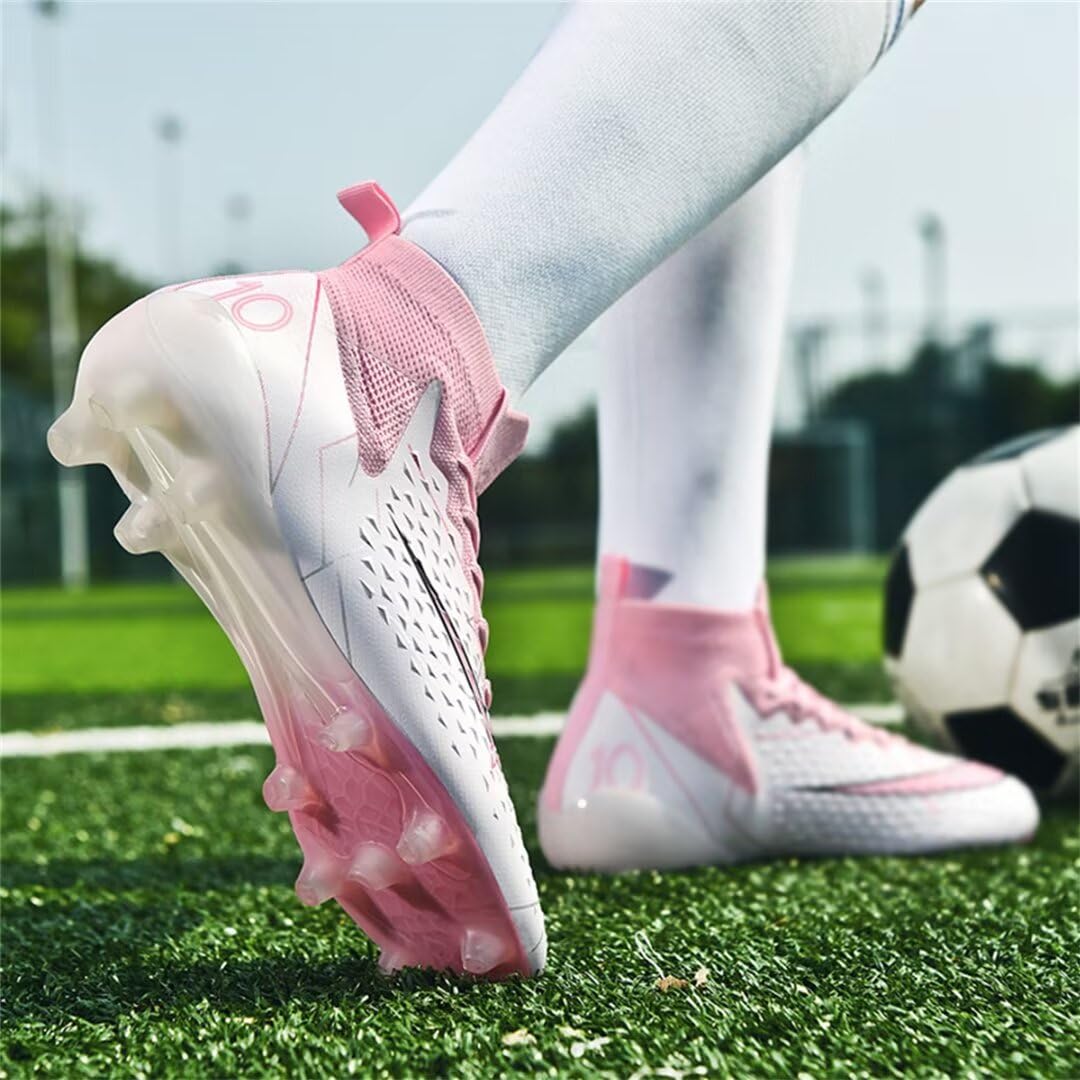 Men's & Women's Soccer Cleats - High Top Ankle Football Boots for Outdoor Training & Professional Matches | Perfect for Grass, Turf & Field Play