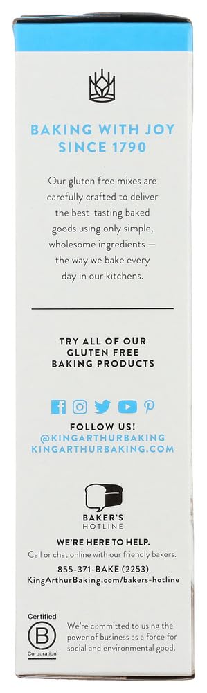 King Arthur Gluten Free All-Purpose Flour - 24 oz (Pack of 2) | Non-GMO, Certified Gluten-Free Baking Flour for Cakes, Cookies & Bread | Perfect for Home Bakers & Celiac Diet