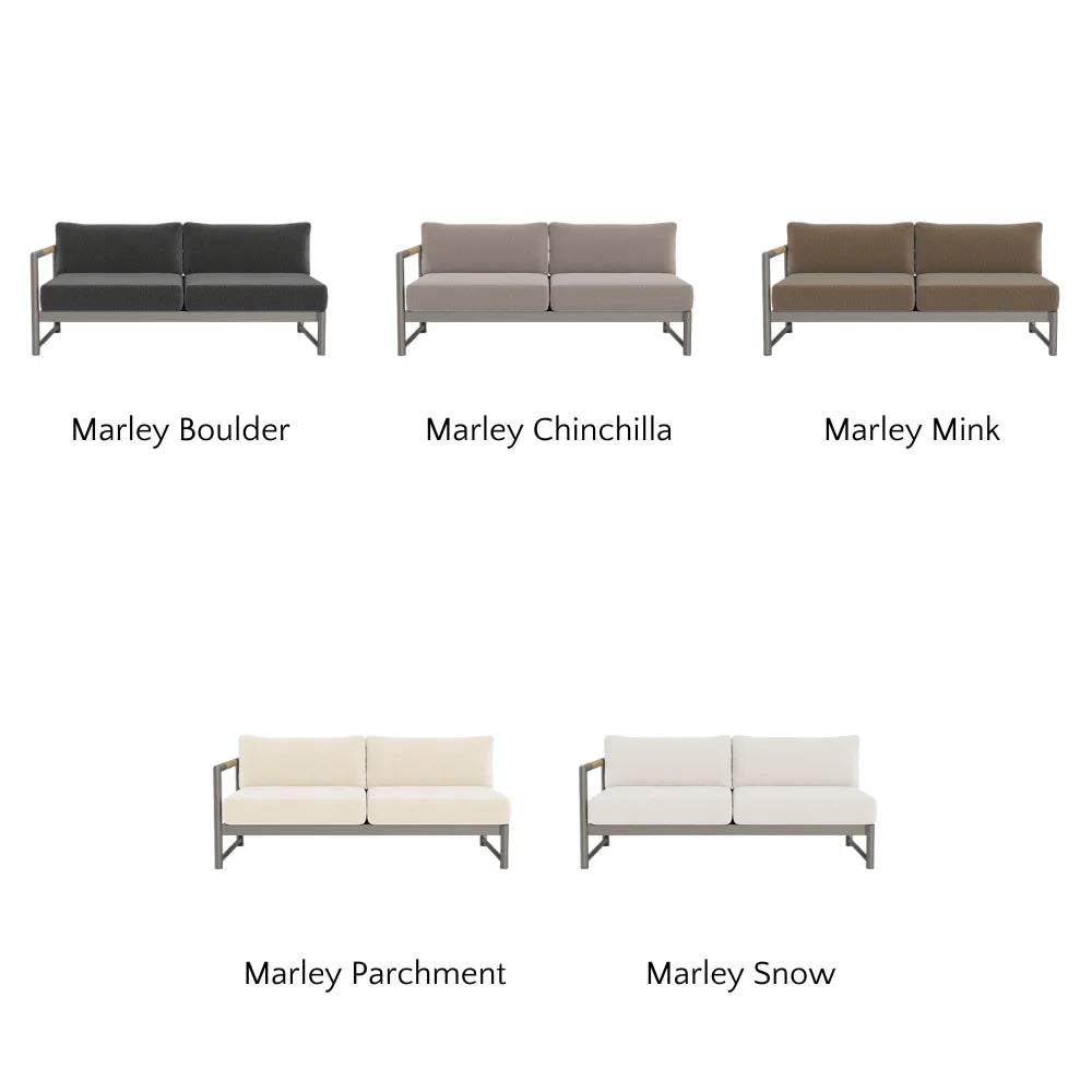 Breeze XL Outdoor 2-Seat Patio Sofa with Left Armrest - Perfect for Backyard, Garden, and Poolside Relaxation