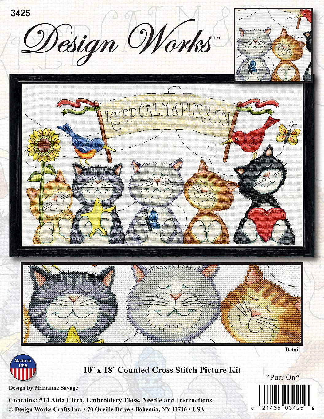 Design Works Crafts Counted Cross Stitch Kit - Complete Embroidery Set with Patterns & Threads | Perfect for DIY Home Decor, Gifts & Relaxation
