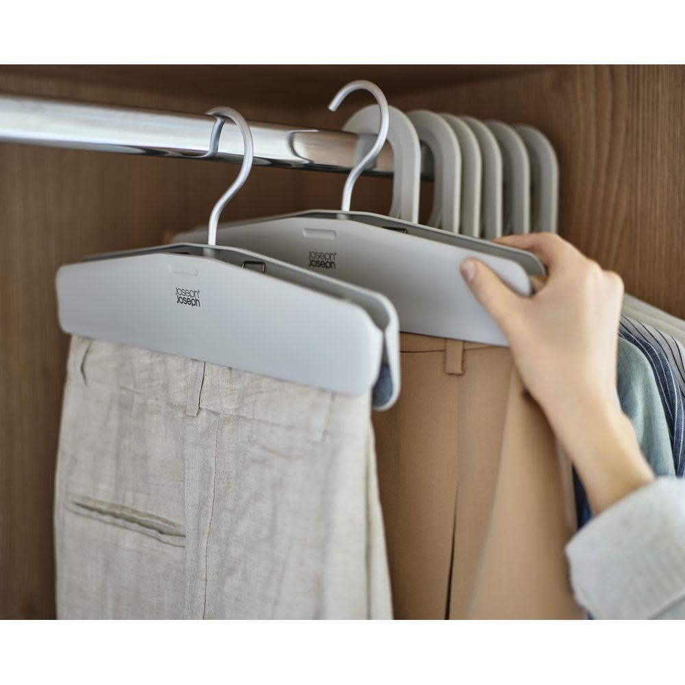 Joseph Joseph Orderly Space-Saving Clothes Hanger for Pants & Skirts - 2 Pack - Perfect for Closet Organization and Travel Packing