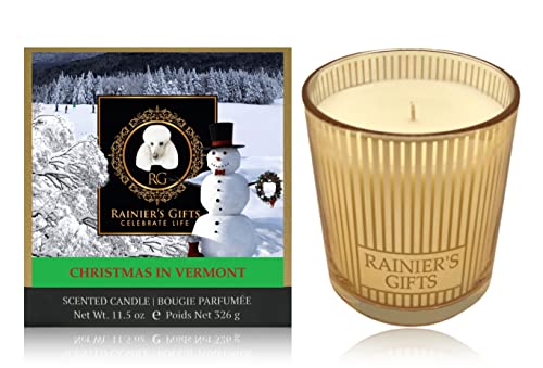 Rainier’s Gifts Christmas Scented Candle - Aromatherapy 11.5oz for Holiday Decor