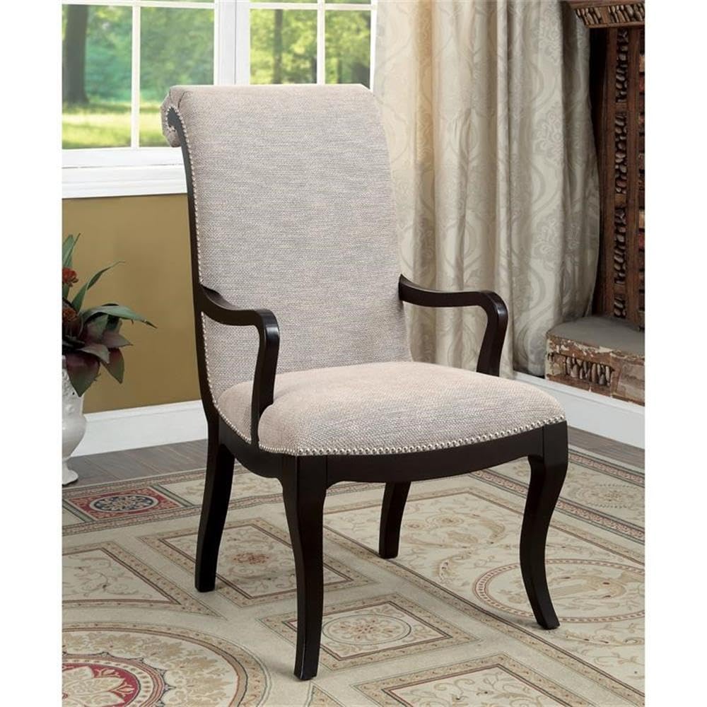 Furniture of America Gudrun 7-Piece Wooden Dining Table Set - Rectangle Espresso Finish for Family Dining & Entertaining