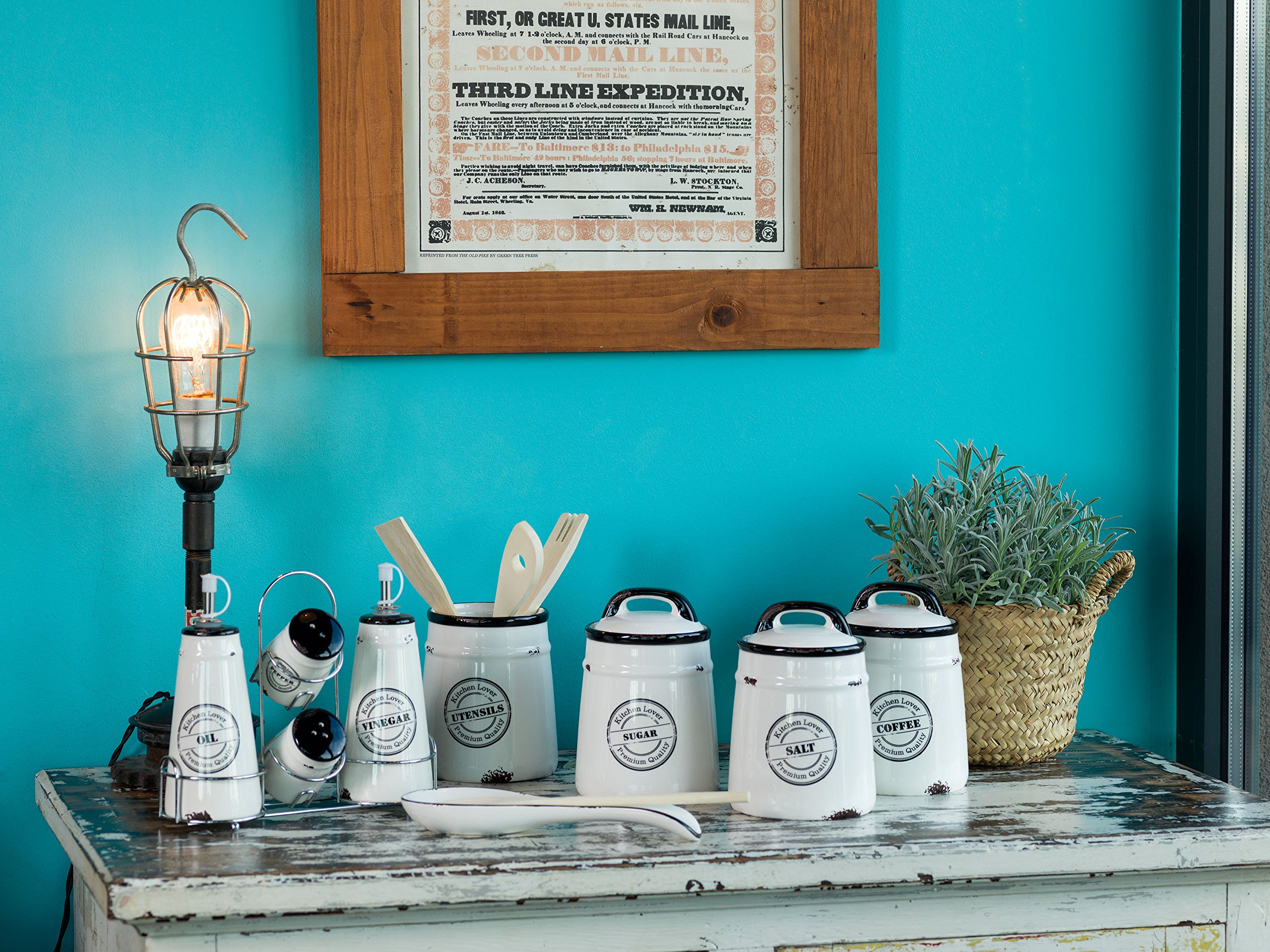 Tognana Urban Chic White Ceramic Coffee Jar 12 cm - Perfect for Home, Office, and Cafe Use