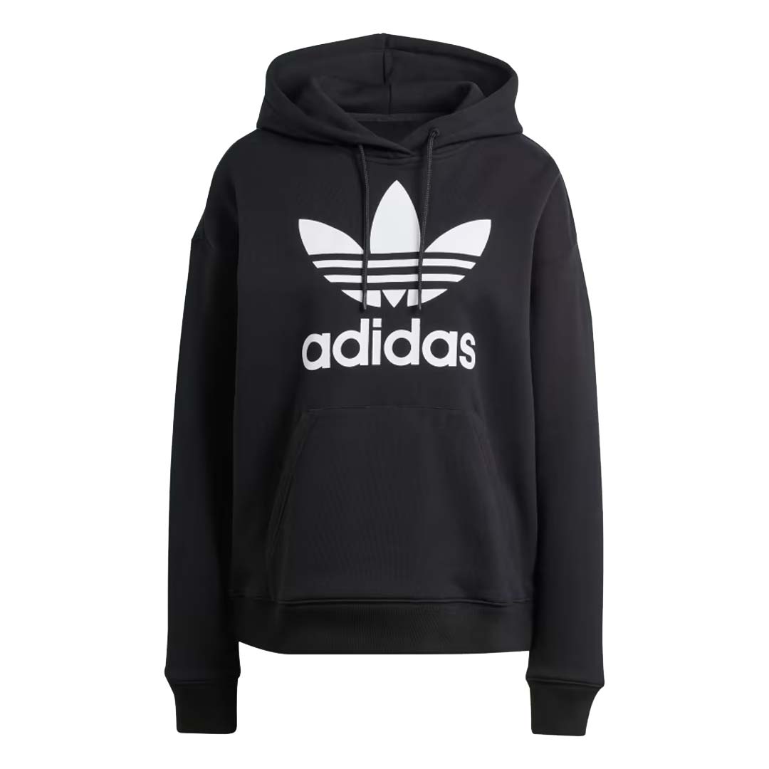 adidas Women's Adicolor Trefoil Hoodie - Casual Pullover Sweatshirt with Front Pouch Pocket | Perfect for Gym, Running, Yoga & Everyday Wear (IK4058)