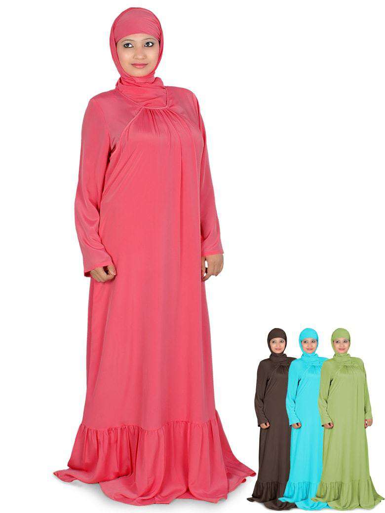 Elegant Ziram Abaya - Modest Muslim Dress for Women - Perfect for Prayer, Eid, and Special Occasions