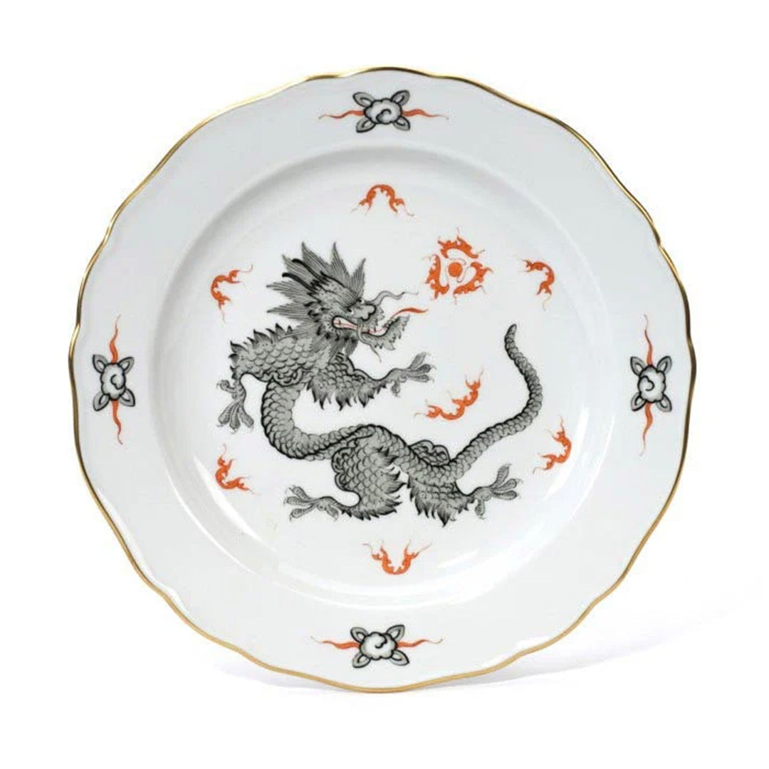Premium Black Ceramic Dinner Plates - Elegant Ming Dragon Design for Fine Dining, Restaurants & Home Decor