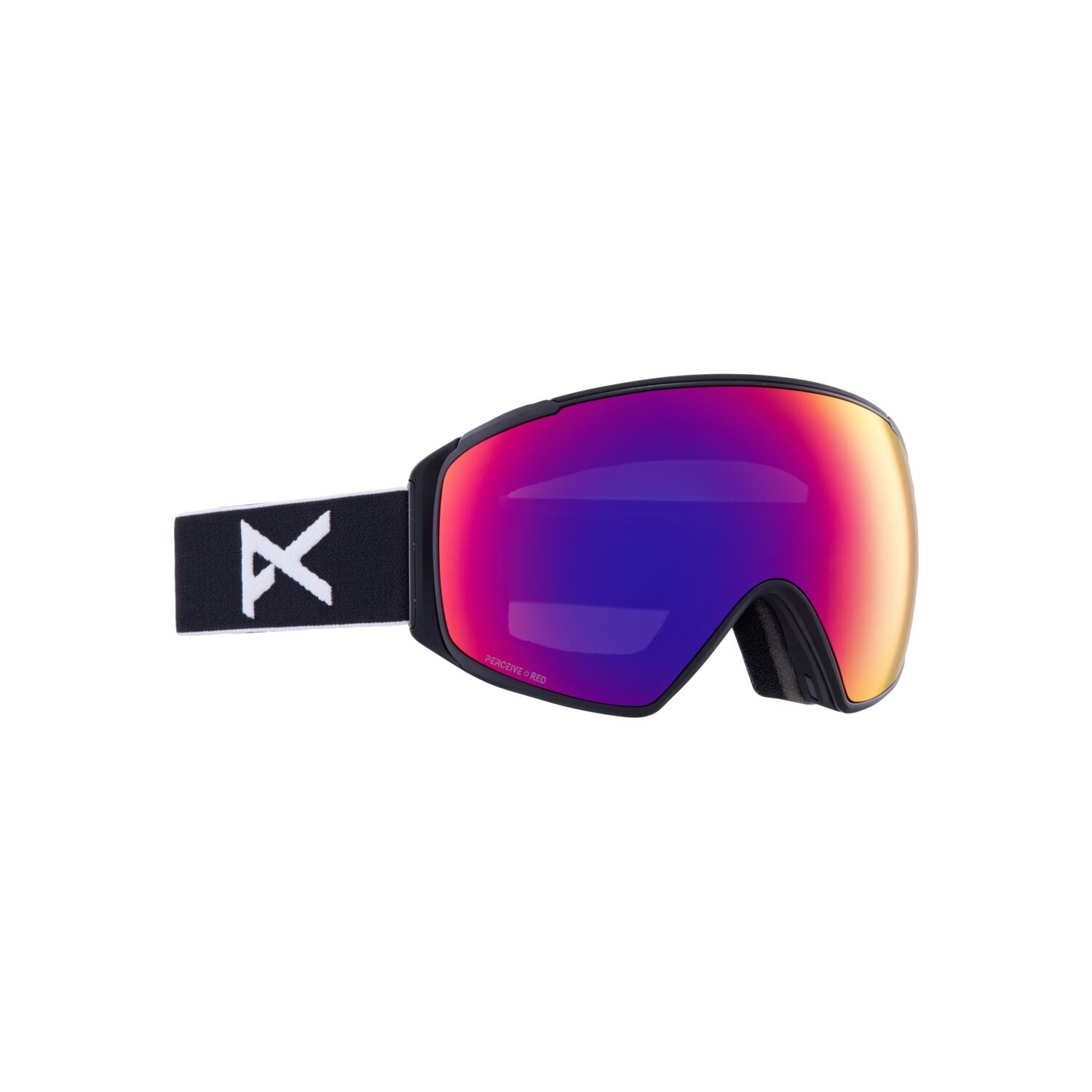 Anon M4S Toric Goggle - Black with Perceive Sunny Red Lens - Ski & Snowboard Goggles for Men & Women - Anti-Fog, UV Protection for Winter Sports & Outdoor Activities