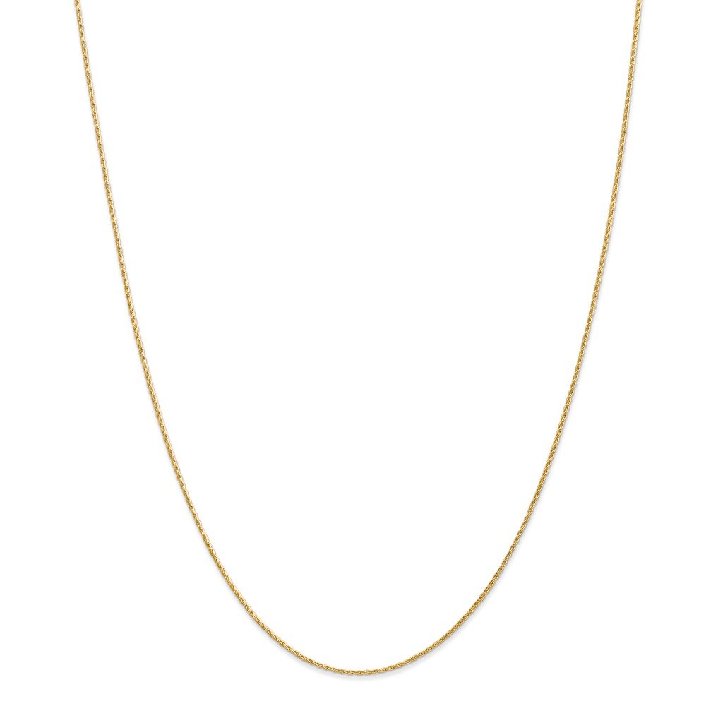 14K Yellow Gold 1.00mm Parisian Wheat Chain Necklace for Men & Women - Diamond2Deal | Elegant Everyday Wear, Gift for Anniversary & Special Occasions