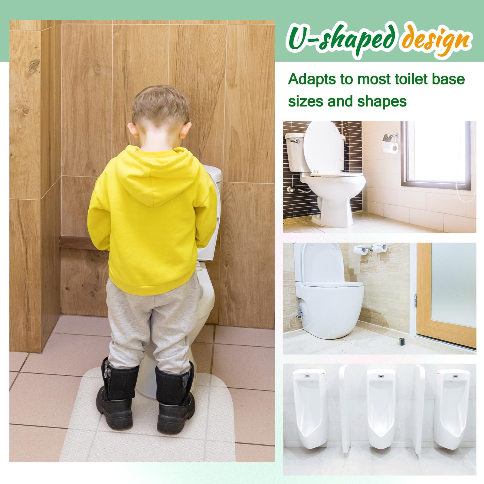 25-Pack Disposable Toilet Floor Mats 24