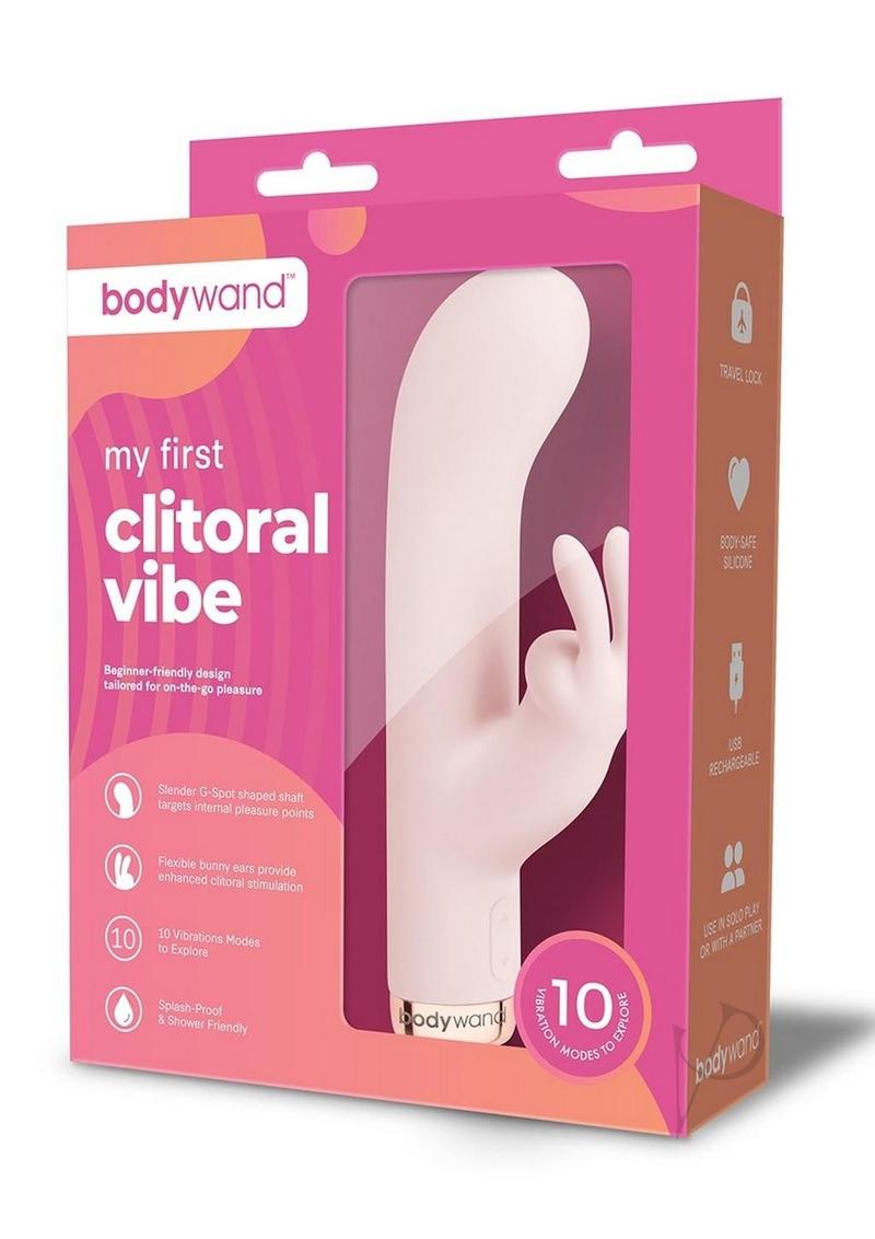 Bodywand My First Clitoral Vibrator - Rechargeable Silicone Personal Massager in Pink | Perfect for Beginners & Sensual Self-Care Moments