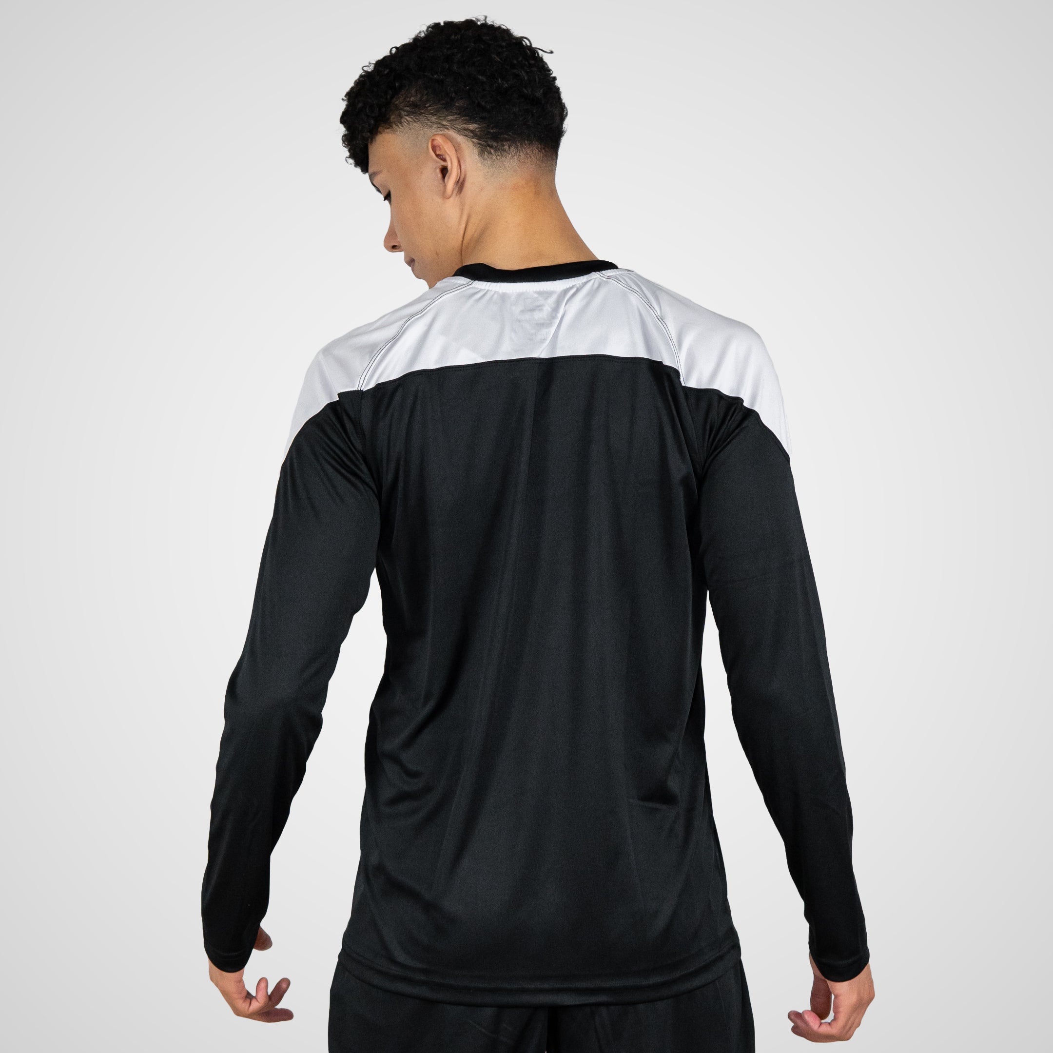 Long Sleeve Training Shirt for Men - Navy & Black Workout Top - Gym, Running & Fitness Apparel