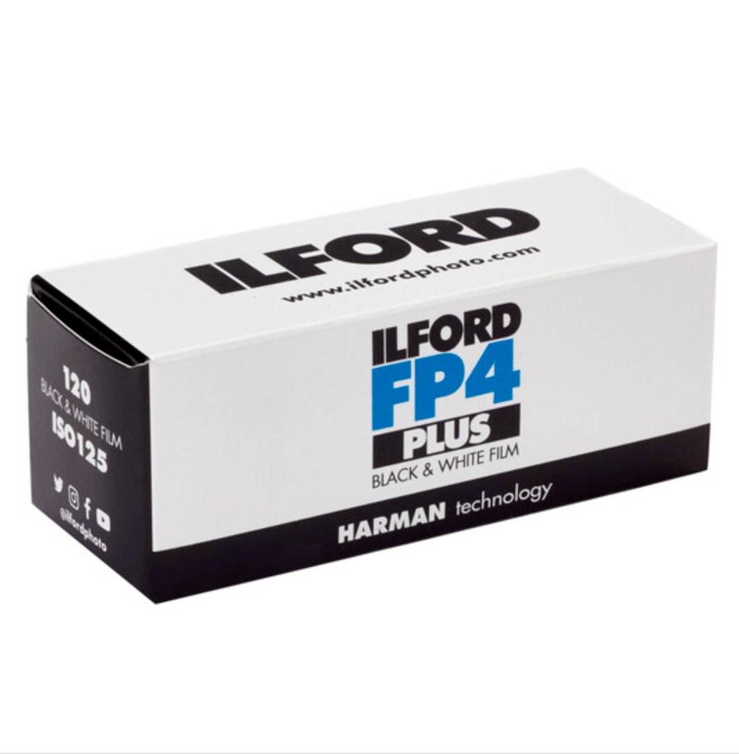 Ilford FP4 Plus Black and White Negative Film 120 Roll Film - High Contrast ISO 125 for Professional Photography, Landscape & Portrait Shooting