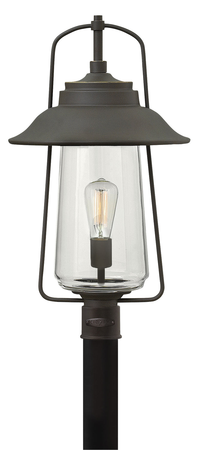 Belden Place LED Post Top Light Fixture - Oil Rubbed Bronze Finish - Outdoor Pier Mount Lighting for Patio, Garden, and Walkway Illumination
