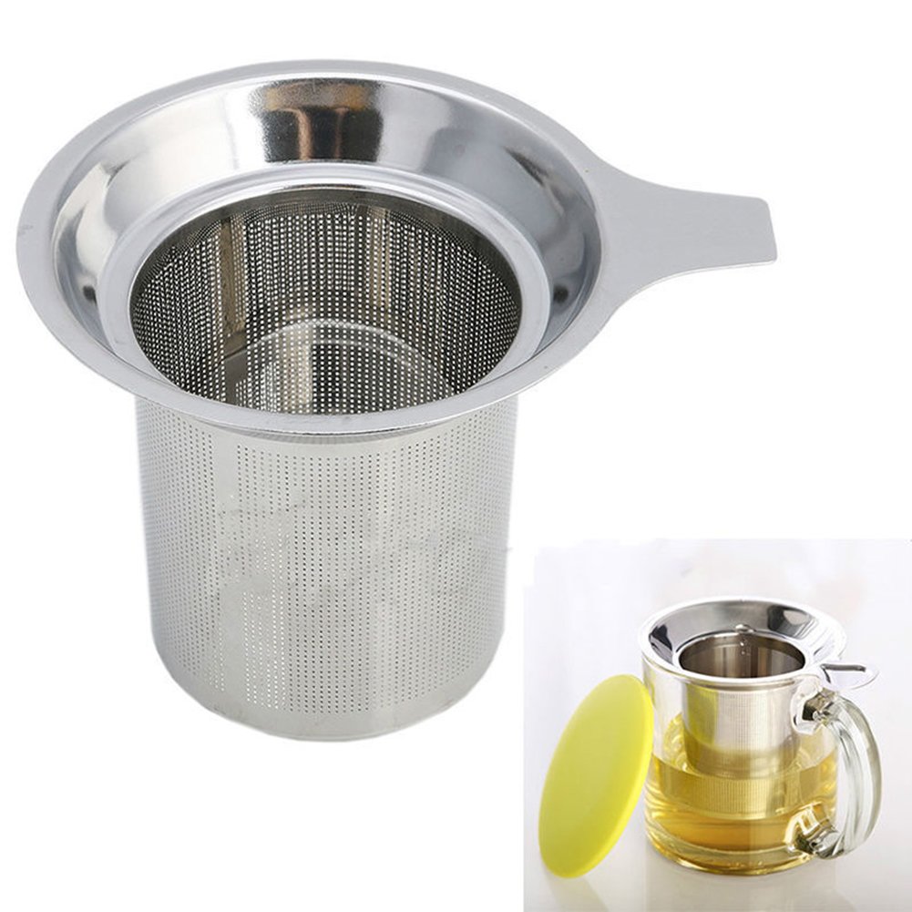 Premium Stainless Steel Mesh Tea Infuser - Durable Loose Leaf Tea Strainer for Ceramic, Glass & Steel Teapots - Perfect for Home, Office or Travel Tea Brewing