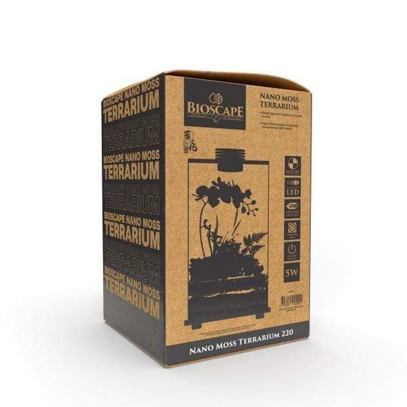 Bioscape Moss Terrarium Kit - 220 Square Inch Live Moss Wall Art for Home & Office Decor | DIY Indoor Garden, Terrarium Plants for Beginners, Unique Housewarming Gift