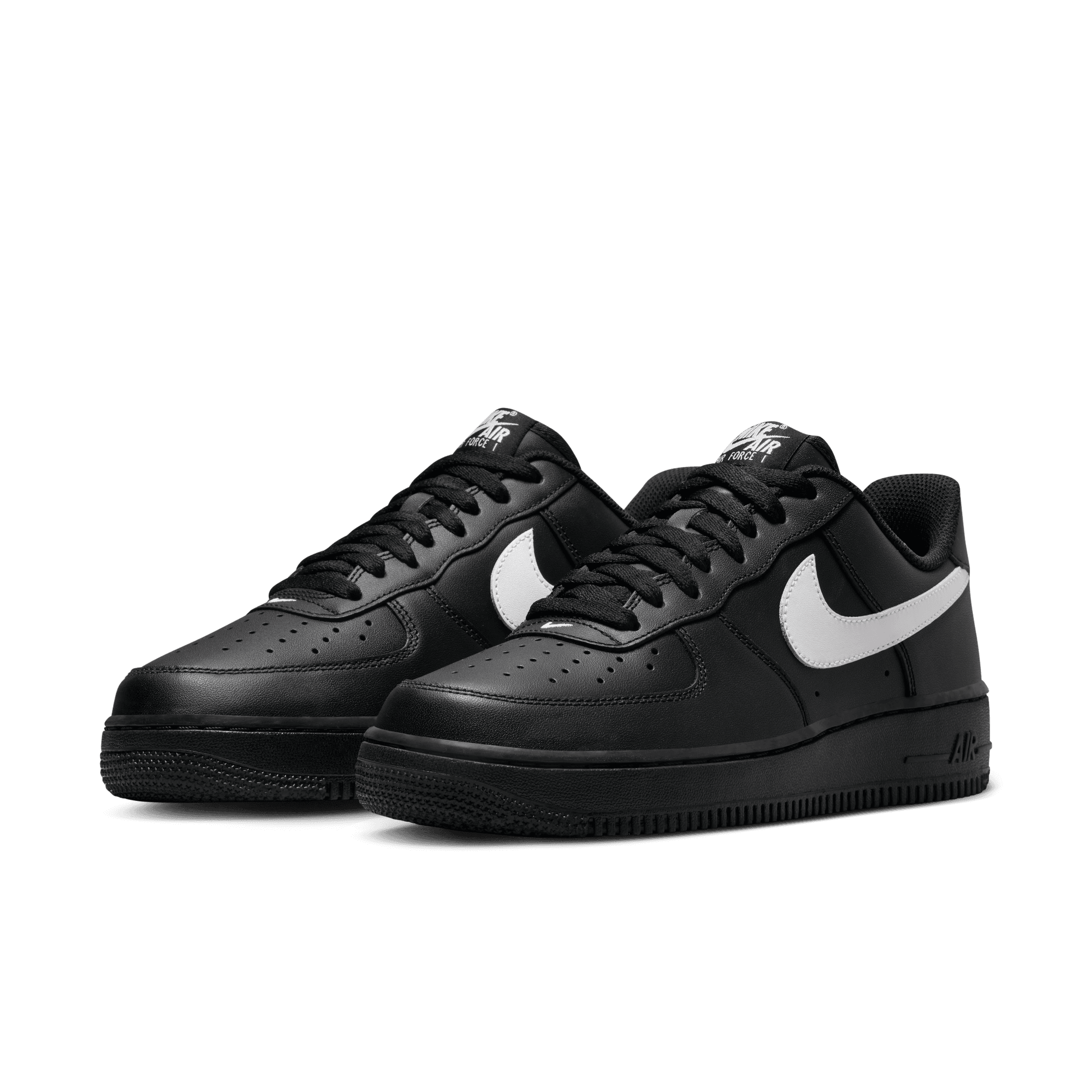 Nike Air Force 1 '07 Sneakers - Black & White Men's/Women's Basketball Shoes for Casual Wear & Street Style