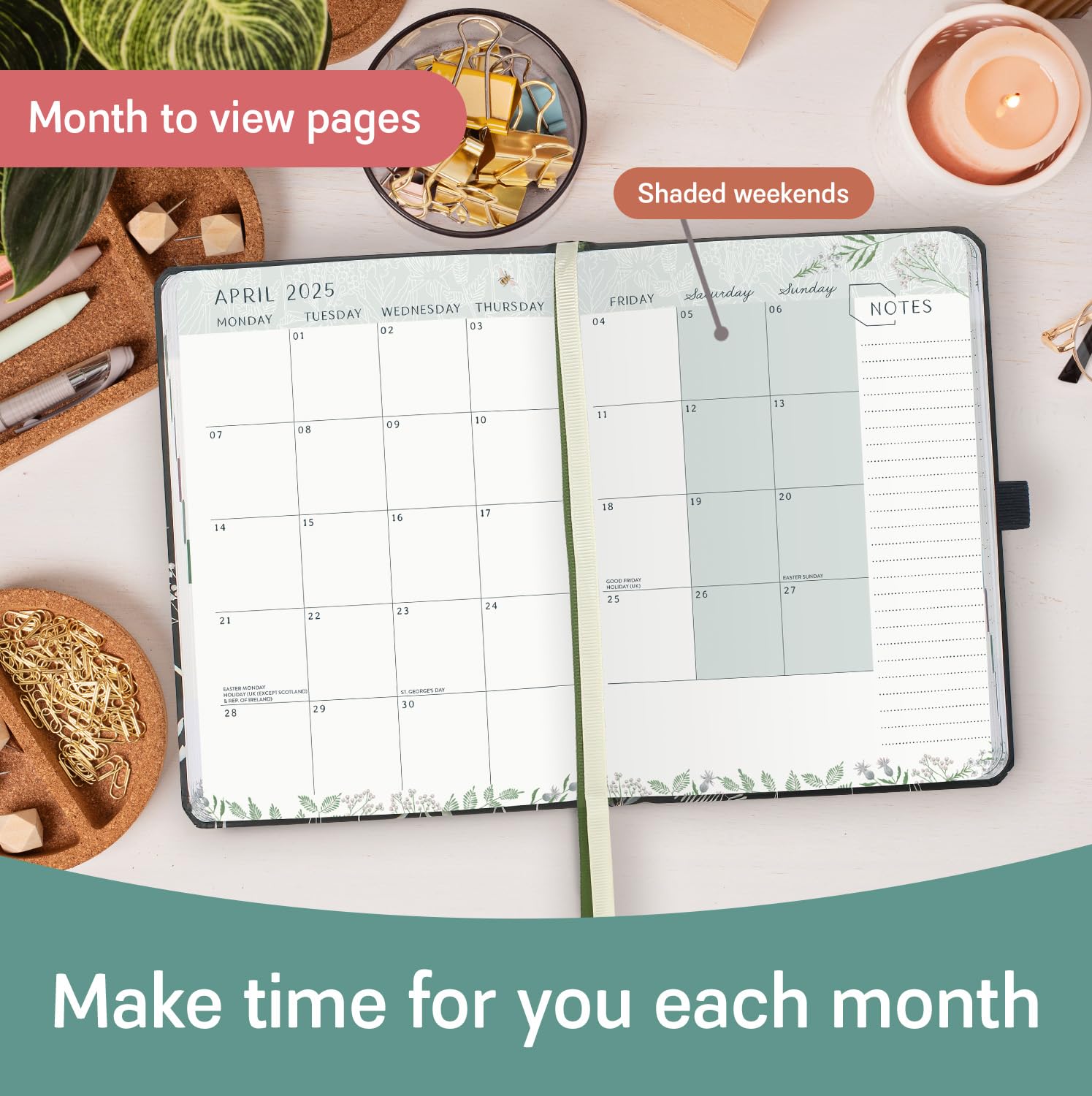 Boxclever Academic Diary 2024-2025 - Weekly Planner with Dotted Note Pages | August 2024 to August 2025 | Lightweight Mid-Year Planner & Notebook Combo | Perfect for Students, Teachers & Professionals