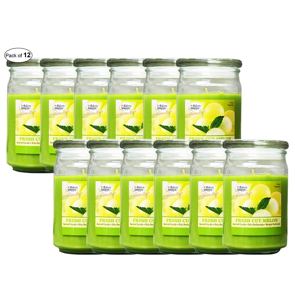 15 Oz Fresh Cut Melon Scented Candles - Pack of 12 | Long-Lasting Aromatherapy Candles for Home, Spa, Yoga & Relaxation | Perfect for Gifts, Weddings & Romantic Ambiance
