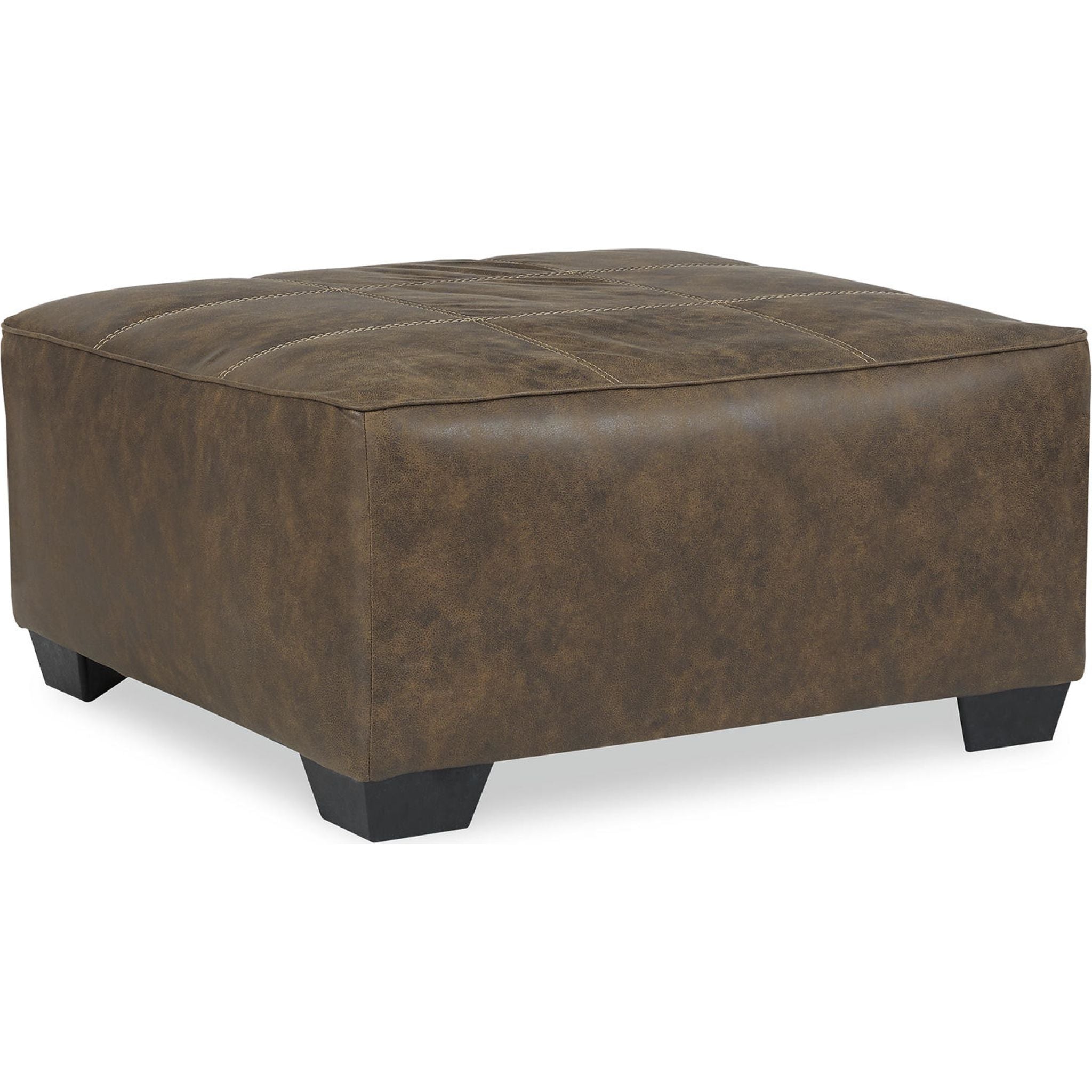 Luxury Abalone Oversized Accent Ottoman in Rich Chocolate Brown - Perfect for Living Room, Bedroom & Home Decor