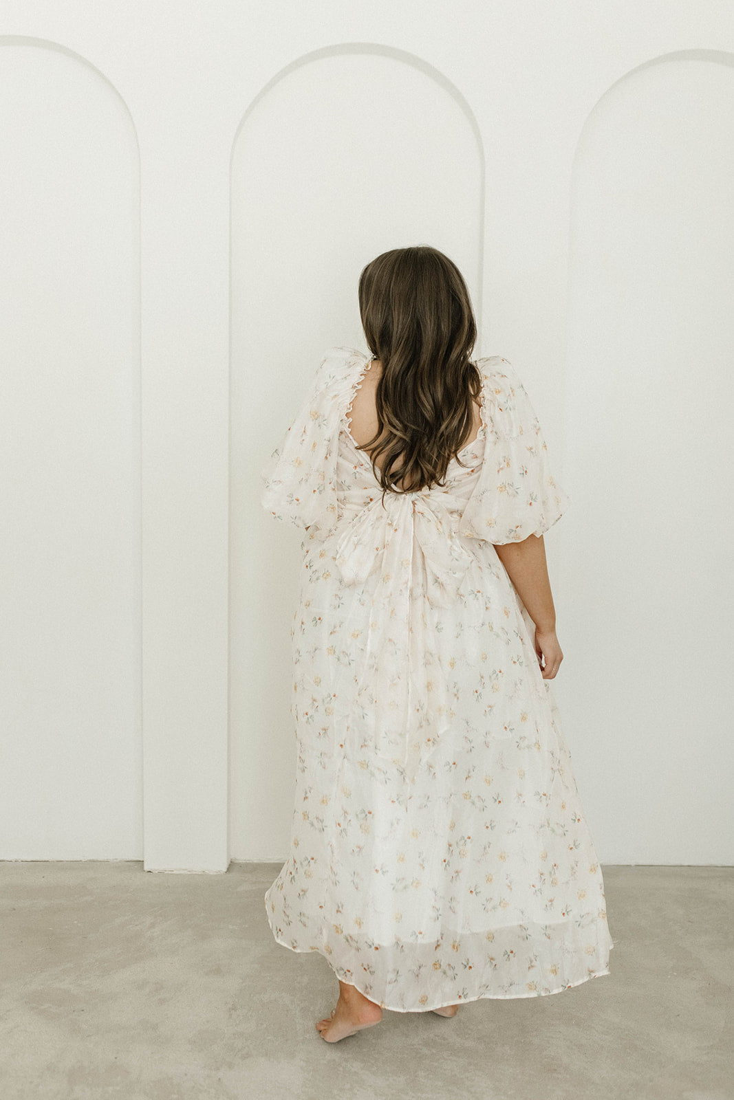 Melody Maxi Dress with Pleats & Bow Detail - Yellow Rose Floral Print | Bump Friendly Maternity Dress | Inclusive Sizing S-3XL | Perfect for Weddings, Baby Showers & Summer Vacations