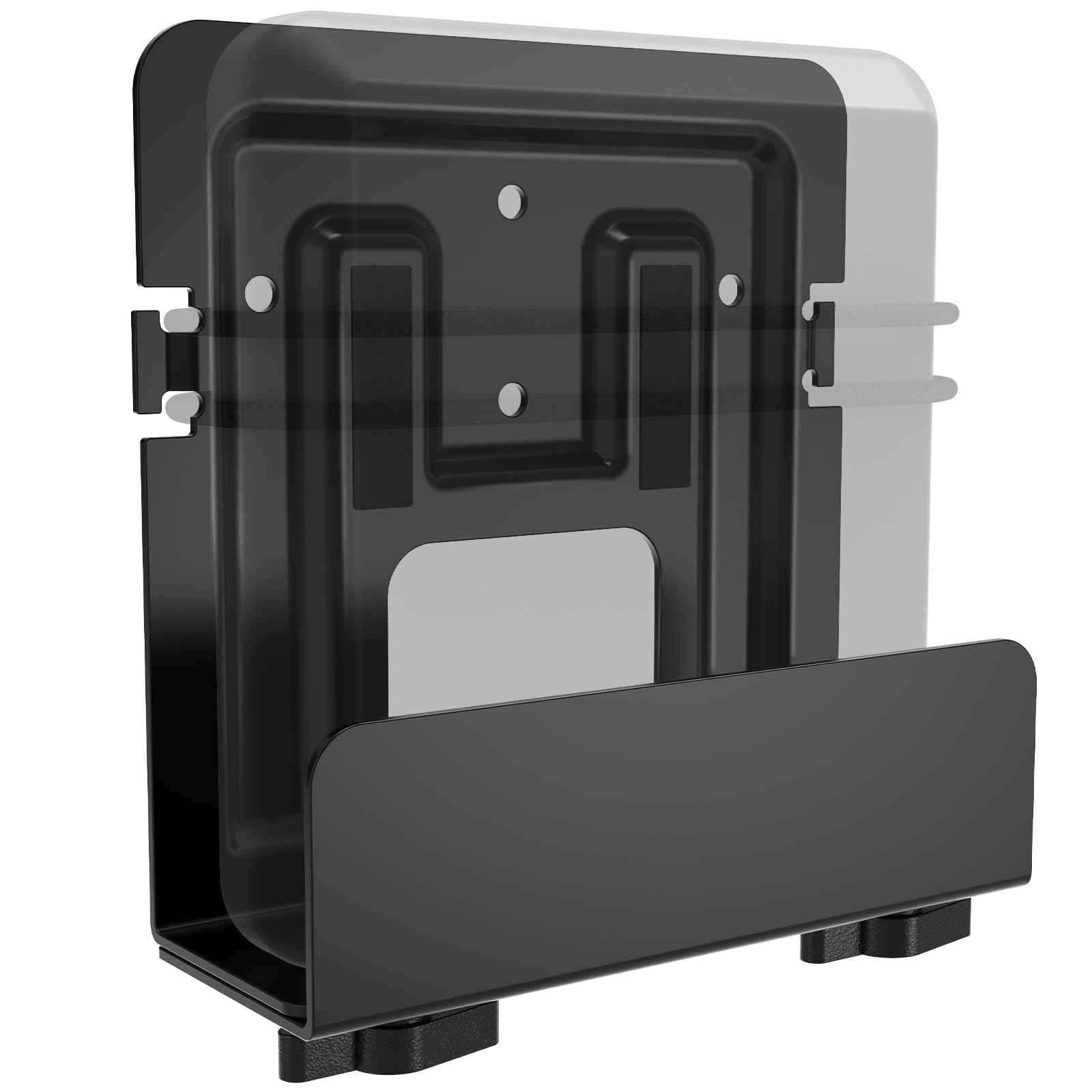 Adjustable Wall Mount for Cable Box, Modem, DVD Player, PS3, PS4 & Xbox One S - Universal Holder for Small & Wide Devices - Perfect for Home Theater & Gaming Setup