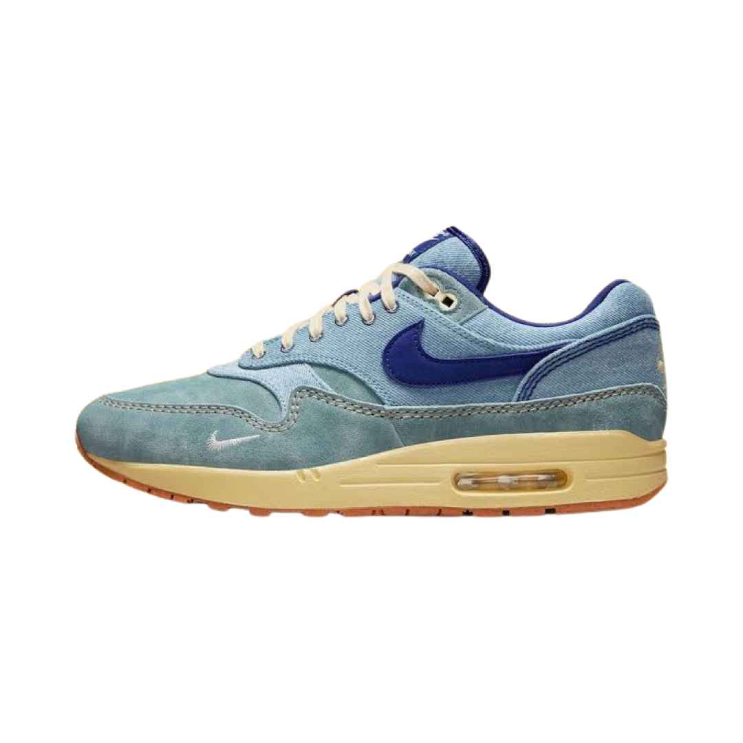 Nike Air Max 1 Premium Sneakers - Dirty Denim & Mineral Slate Colorway | Men's Casual Running Shoes for Gym, Workout & Streetwear Fashion