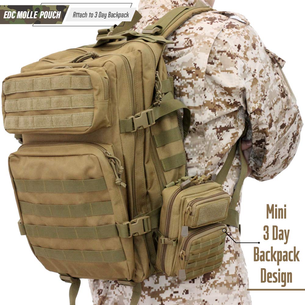 Tactical MOLLE Utility Pouch - EDC Tool Organizer & Phone Holder | Compact Waist Pack for Medical IFAK & Outdoor Gear | Perfect for Hiking, Camping & Emergency Preparedness