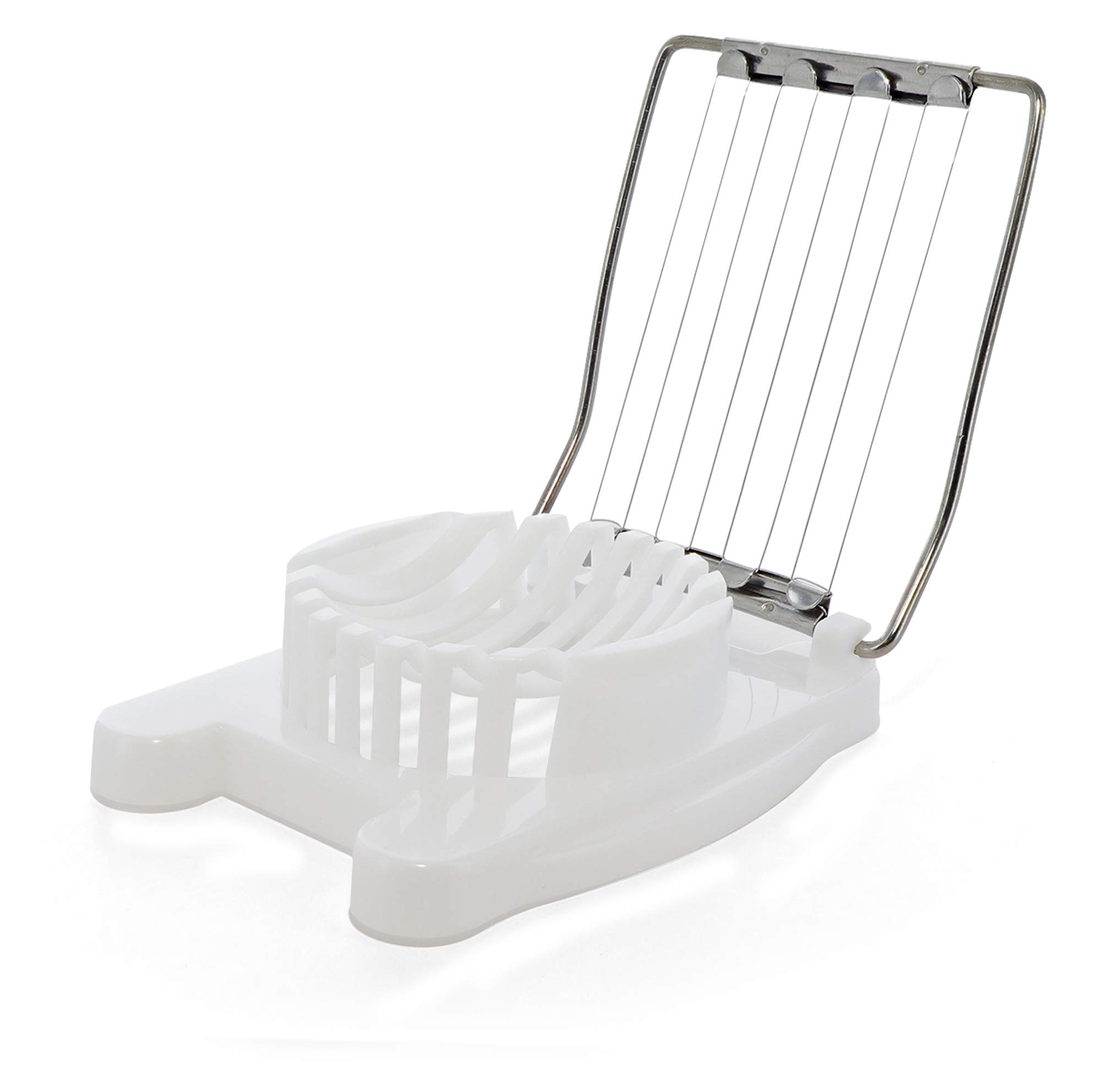 Premium Stainless Steel Egg Slicer & Dicer - Heavy Duty Wire Egg Cutter for Hard Boiled Eggs, Strawberries, Potatoes - Multi-Purpose Kitchen Tool (Pack of 2) - Perfect for Meal Prep, Salad Garnish & Party Platters