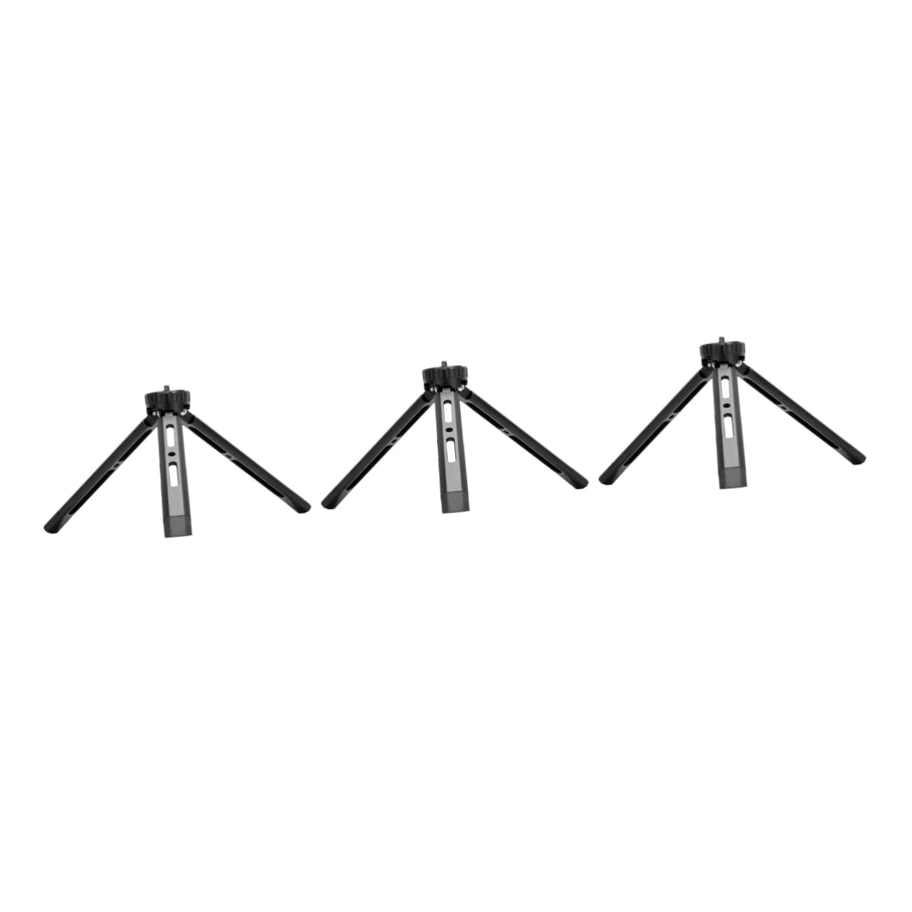 OSALADI 3-Pack Foldable Mini Tripod Stand for iPhone & Smartphones - Portable Adjustable Phone Tripod with 4-Level Height (Tabletop/Floor Use) - Perfect for Vlogging, Live Streaming & Photography