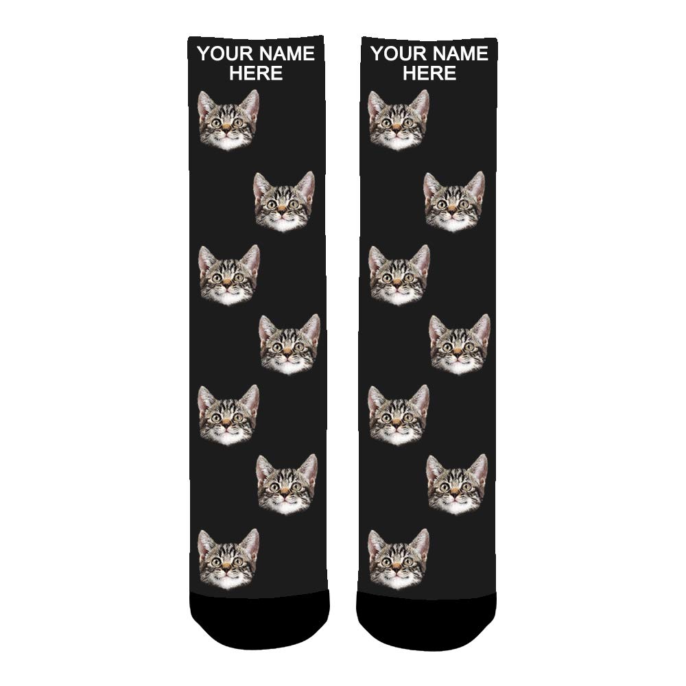 Custom Photo Printed Socks - Personalized Face Socks for Women & Men - Unique Birthday Gift Idea - Pet Portrait Socks - Perfect for Gifts, Couples Matching & Funny Holiday Presents