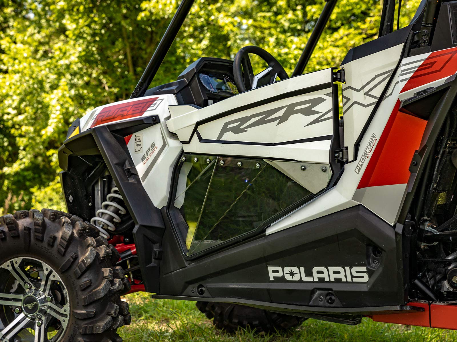 SuperATV Clear Lower Door Inserts for Polaris RZR XP Turbo (2016-2023) - 2 Door Set - Durable UTV Accessories for Off-Road Protection & Style | Perfect for Trail Riding, Mudding & Winter Adventures