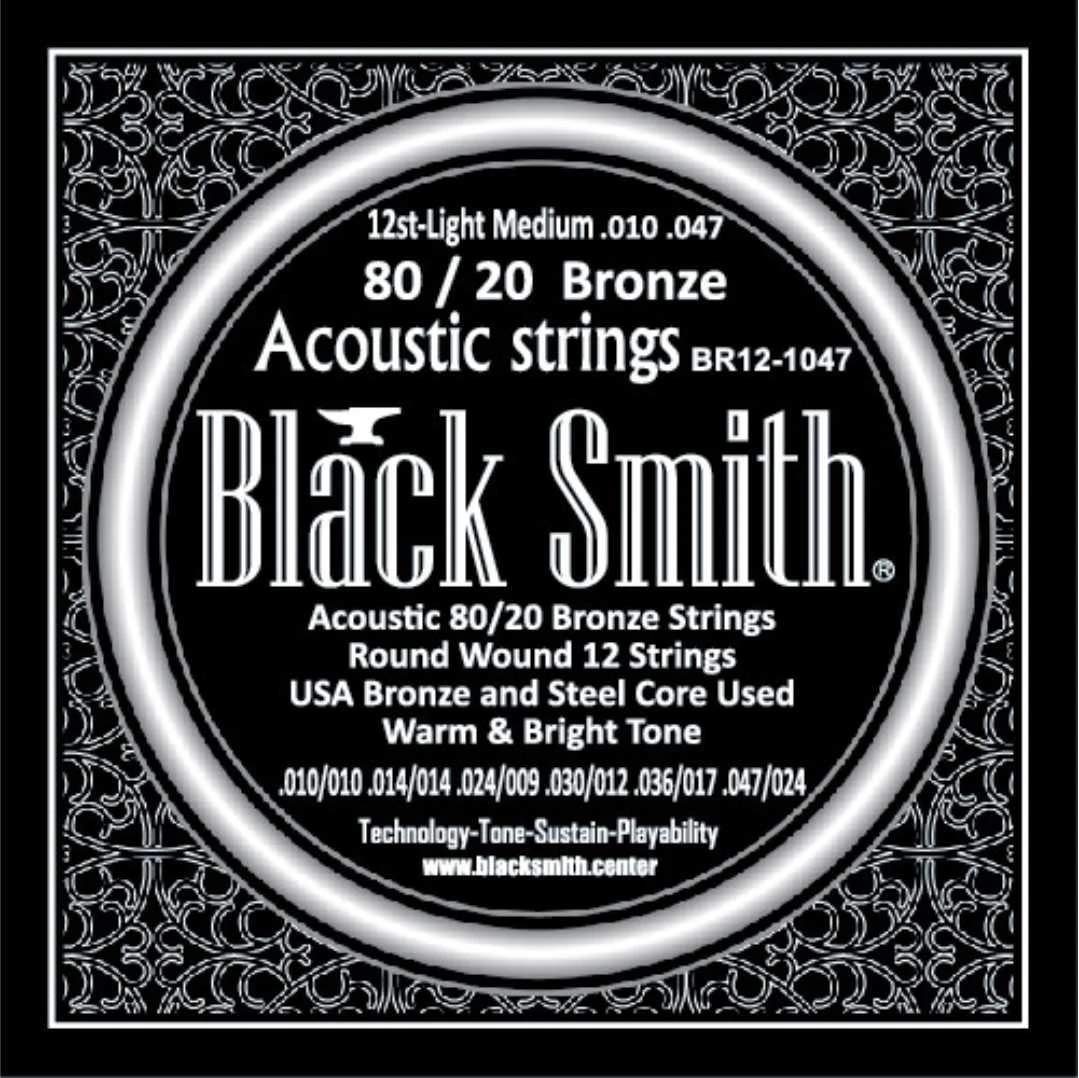 12 String Acoustic Guitar Strings Light 009-042 - Non Coated Phosphor Bronze for Clear Bright Tone | Perfect for Folk, Country & Fingerstyle Playing