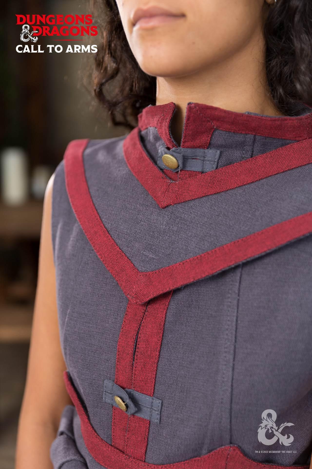 Dungeons & Dragons Sorcerer Cape - Gray & Red Cloak for Cosplay & LARP | Fantasy Costume Accessory for Wizards & Witches
