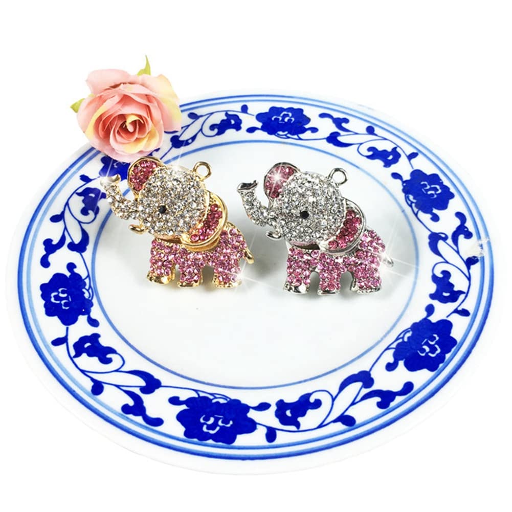 **Zcargel Bling Rhinestone Elephant Car Vent Clip - Car Perfume Diffuser & Aromatherapy Air Freshener - Elegant Auto Interior Decor for Women - Perfect for Gifts, Travel & Daily Commute**