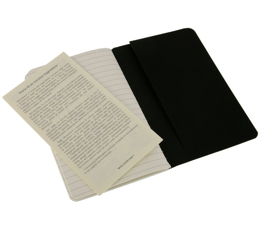 Premium Moleskine Ruled Cahier Journal Set - 3 Pack with Durable Cardboard Cover for Note Taking, Sketching & Daily Planning | Perfect for Students, Artists & Professionals