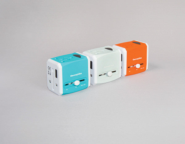 Thecoopidea Crate Universal Travel Adapter with 2 USB Ports - Worldwide All-in-One Charger for Phones, Laptops & Devices - Perfect for Business Trips, Vacations & International Travel