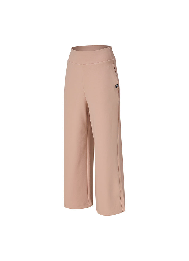 Free Motion Slit Wide Leg Pants for Women - Stretchy High Waist Palazzo Trousers for Yoga, Lounge & Casual Wear