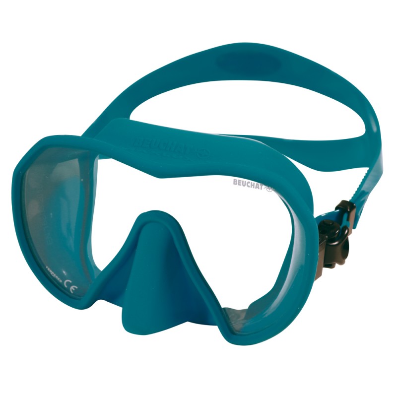 Beuchat Maxlux S Atoll Blue Snorkeling Mask - Comfortable & Durable for Scuba Diving, Swimming & Underwater Photography