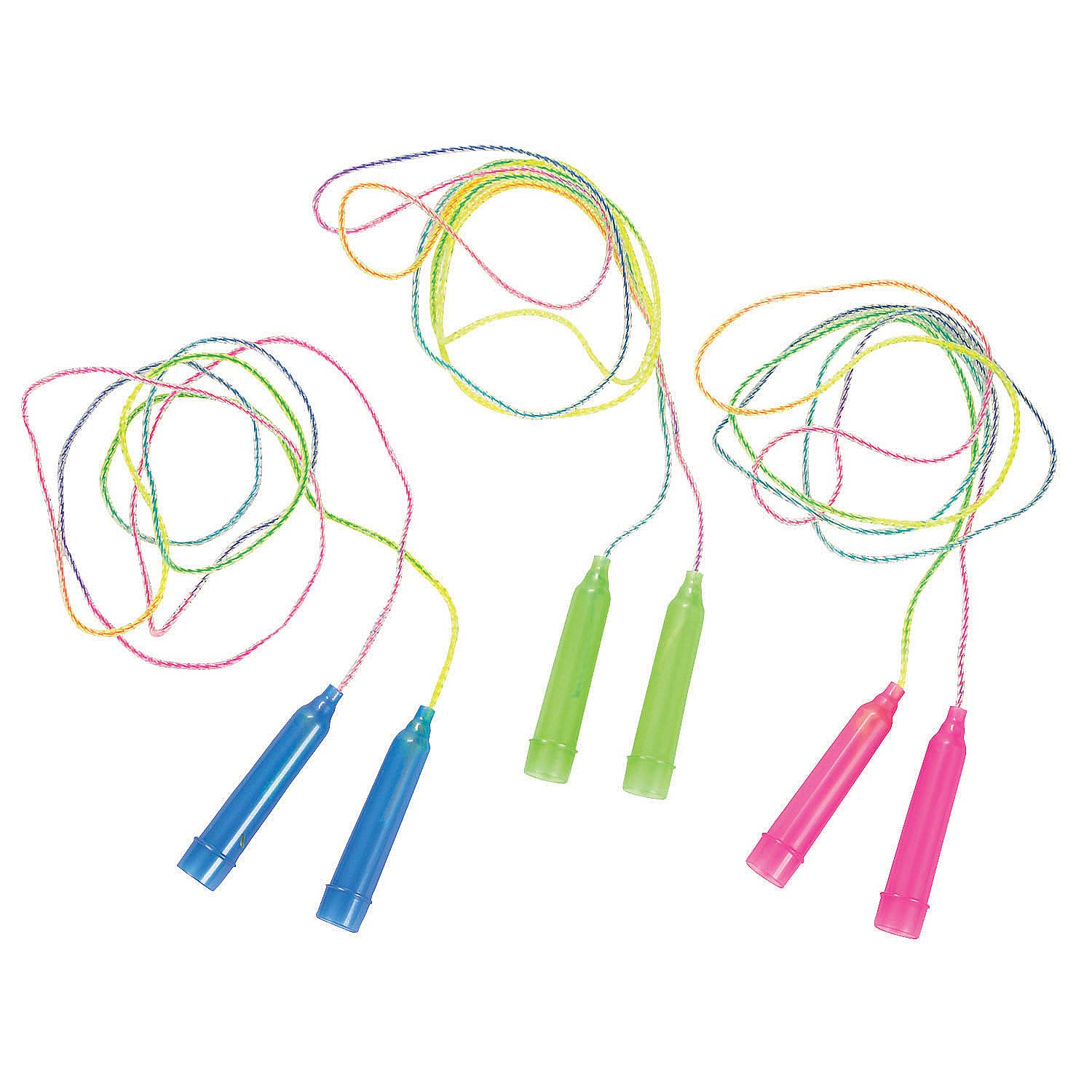 BRIGHT JUMP ROPES - 12-Pack Colorful Skipping Ropes for Kids & Adults - Perfect for Fitness, Gym Workouts, Playground Games & School PE Classes