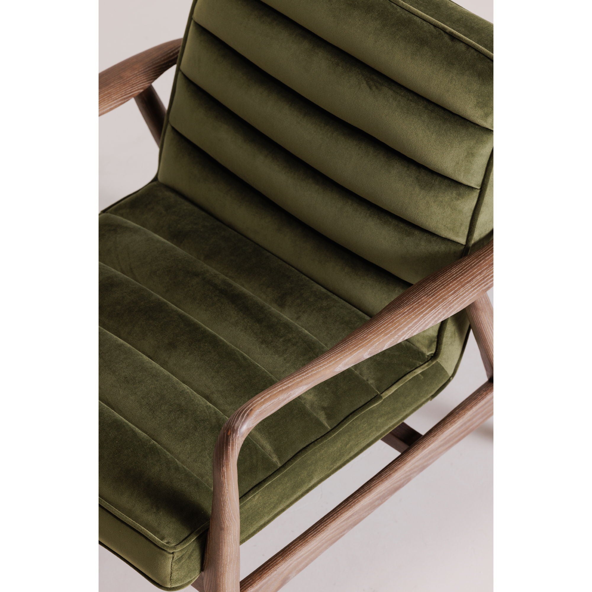 Anderson Armchair Dark Ivy - Modern Upholstered Lounge Chair for Living Room, Office & Reading Nook - Comfortable Fabric Accent Chair with Wooden Legs
