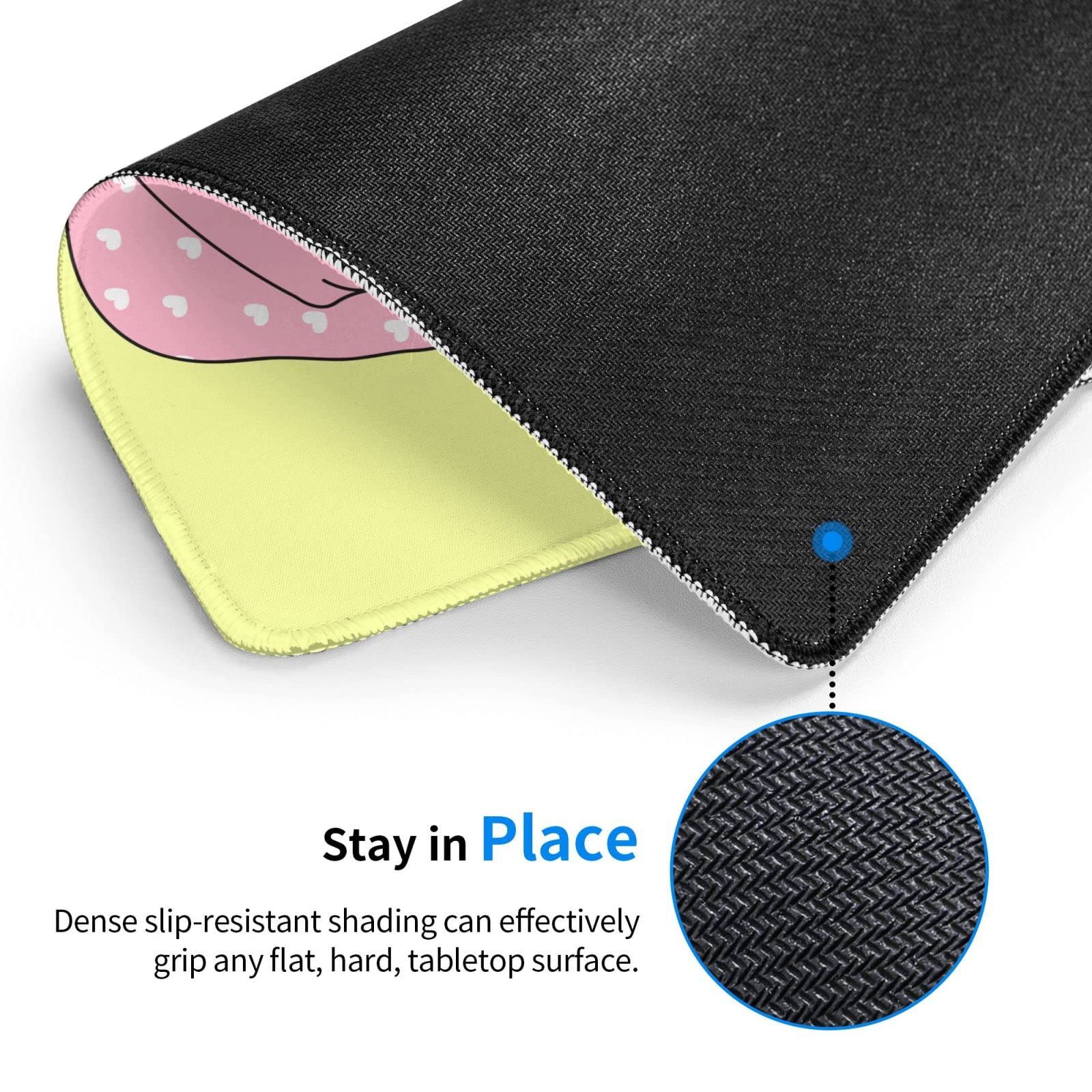 Cute Bear Sleeping on Stars Mouse Pad - 10x12 Inch Non-Slip Rubber Base Computer Mouse Mat for Office, Laptop, Gaming & Home Workspace - Perfect for Work, Study and PC Gaming Setup