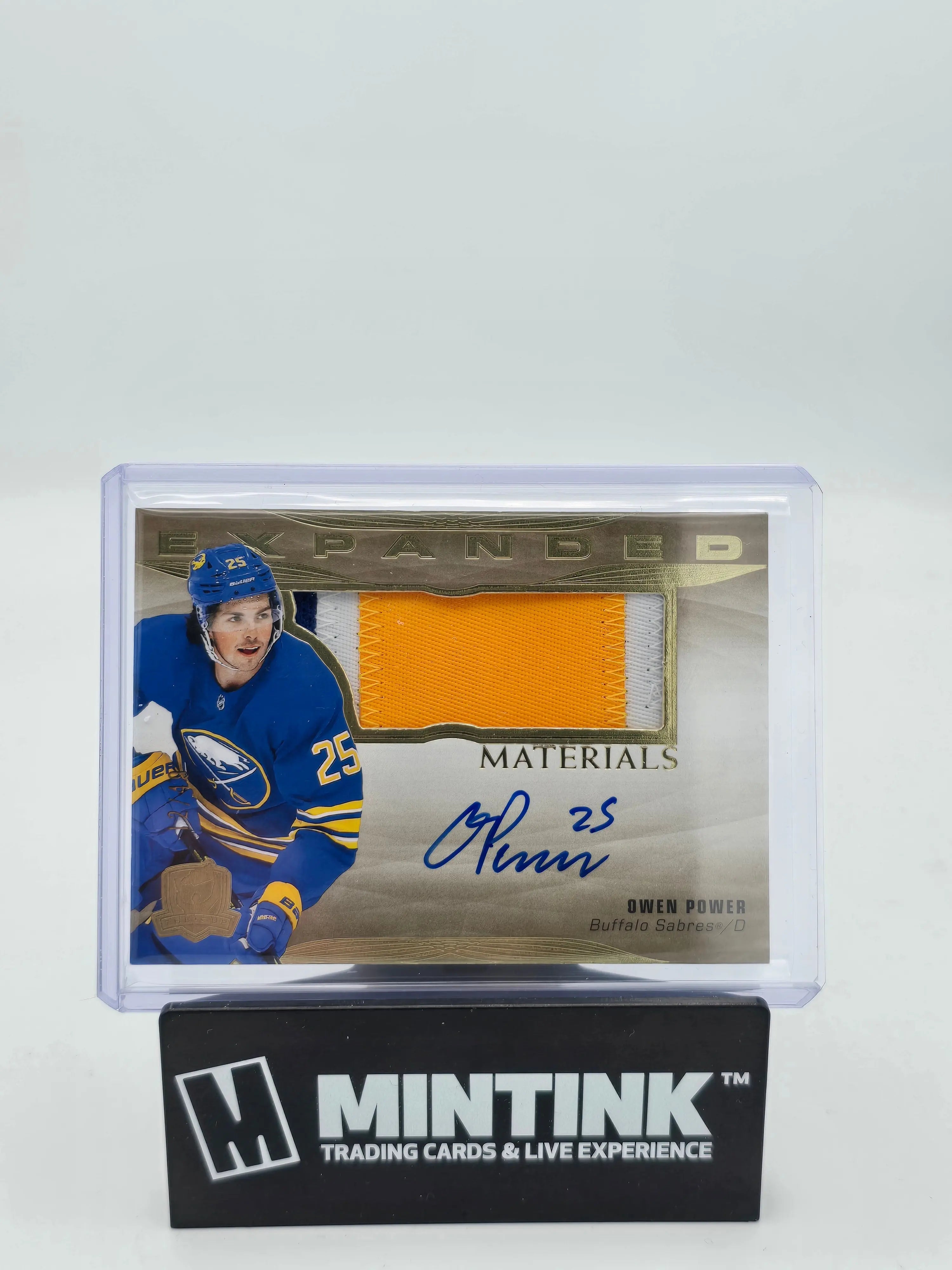 2022-23 Upper Deck The Cup Hockey Owen Power Gold Foil Expanded Materials Autograph Card /49 - Perfect for NHL Collectors & Hockey Card Enthusiasts