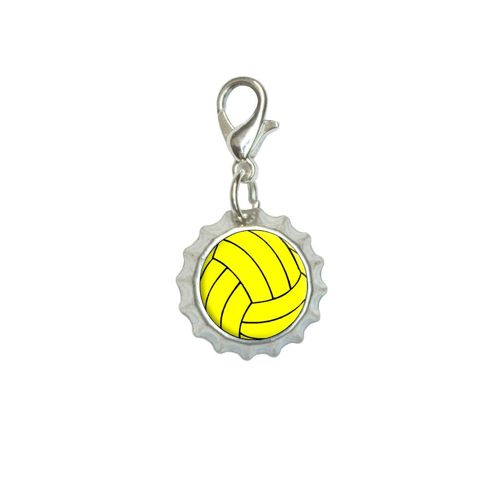 Water Polo Ball Bracelet Pendant with Lobster Clasp - Zipper Pull, Bottlecap Charm for Sports Enthusiasts, Perfect for Gifts and Accessories