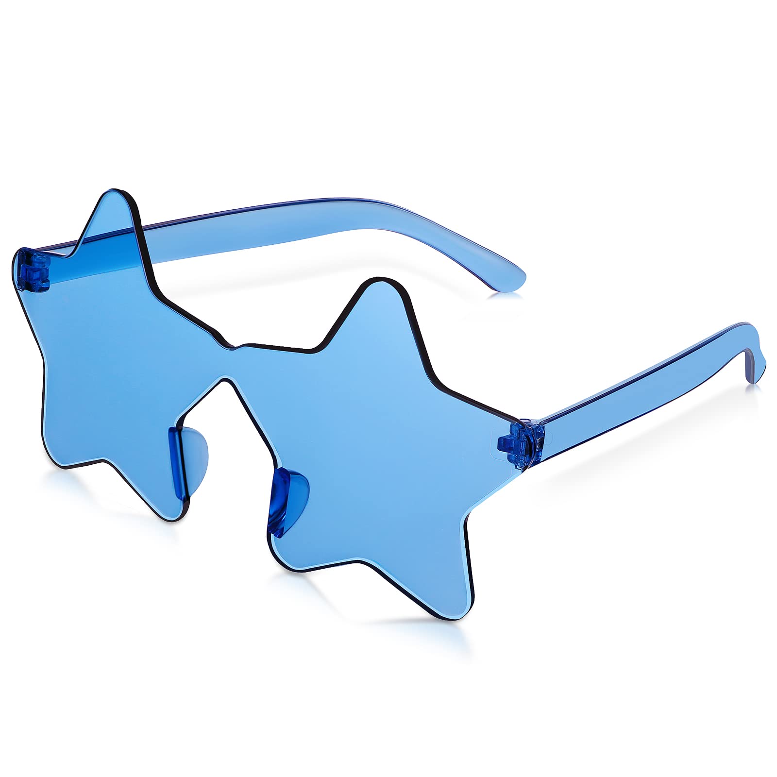 Stylish Rimless Star-Shaped Sunglasses for Women & Men - Trendy Candy Color Tinted UV Protection Glasses - Perfect for Summer, Beach, Parties & Fashion Accessories