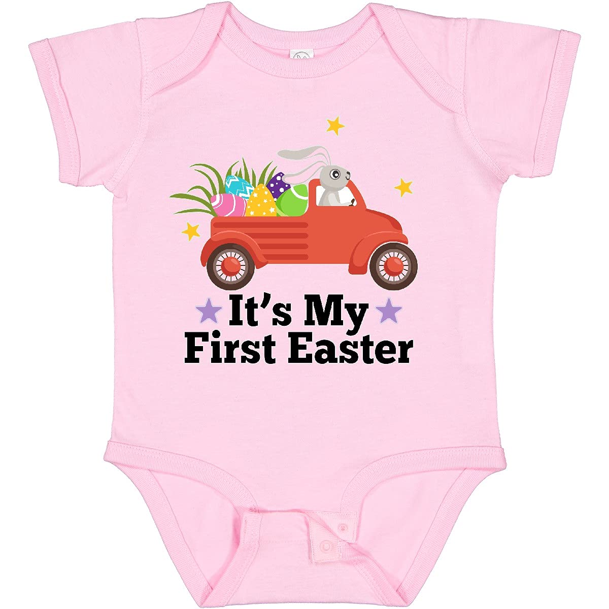 Inktastic First Easter Bunny Egg Truck Baby Bodysuit - Cute Easter Outfit for Newborns & Infants - Perfect for Easter Photos, Family Gatherings & Holiday Celebrations